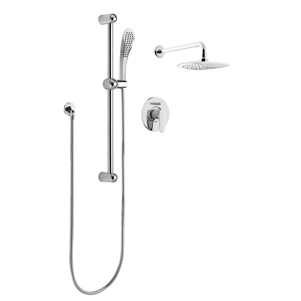 Keeney Mfg Shower Faucet Kit, Polished Chrome, Wall KIT-PUR130CCP